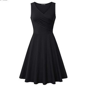 Black wrap style dress